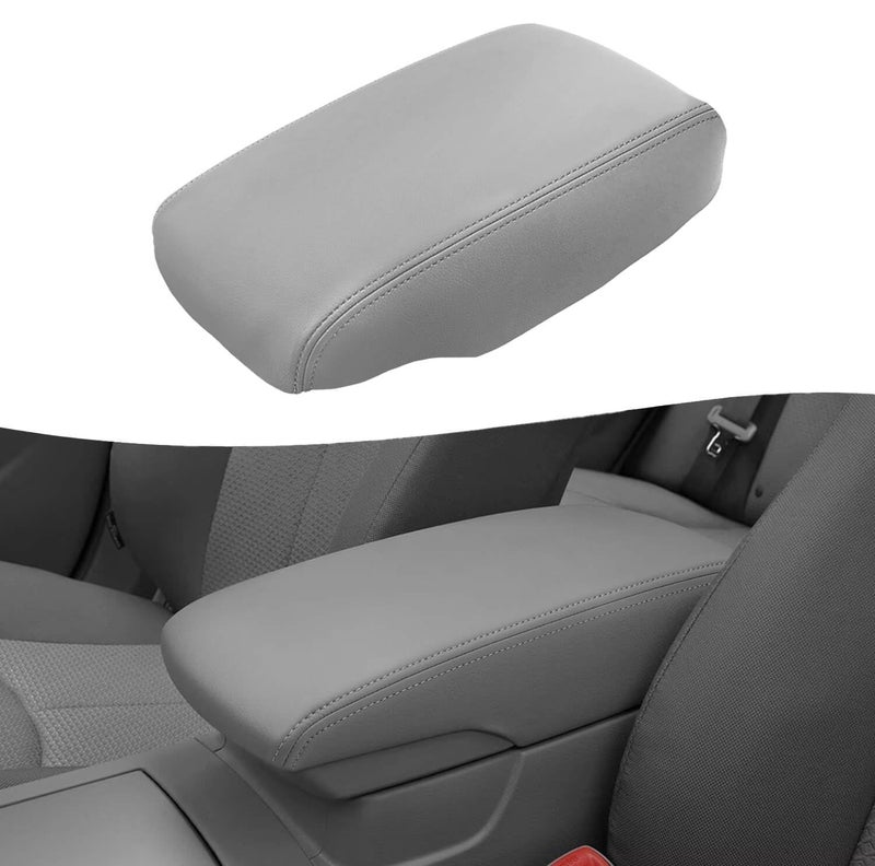 KBH Center Console Armrest Cover Replacement for Toyota Camry 2007 2008 2009 2010 2011, Vinyl Leather Arm Rest Covering Upholstery, Anti-Scratch, Gray (Leather Part Only) - Image 1
